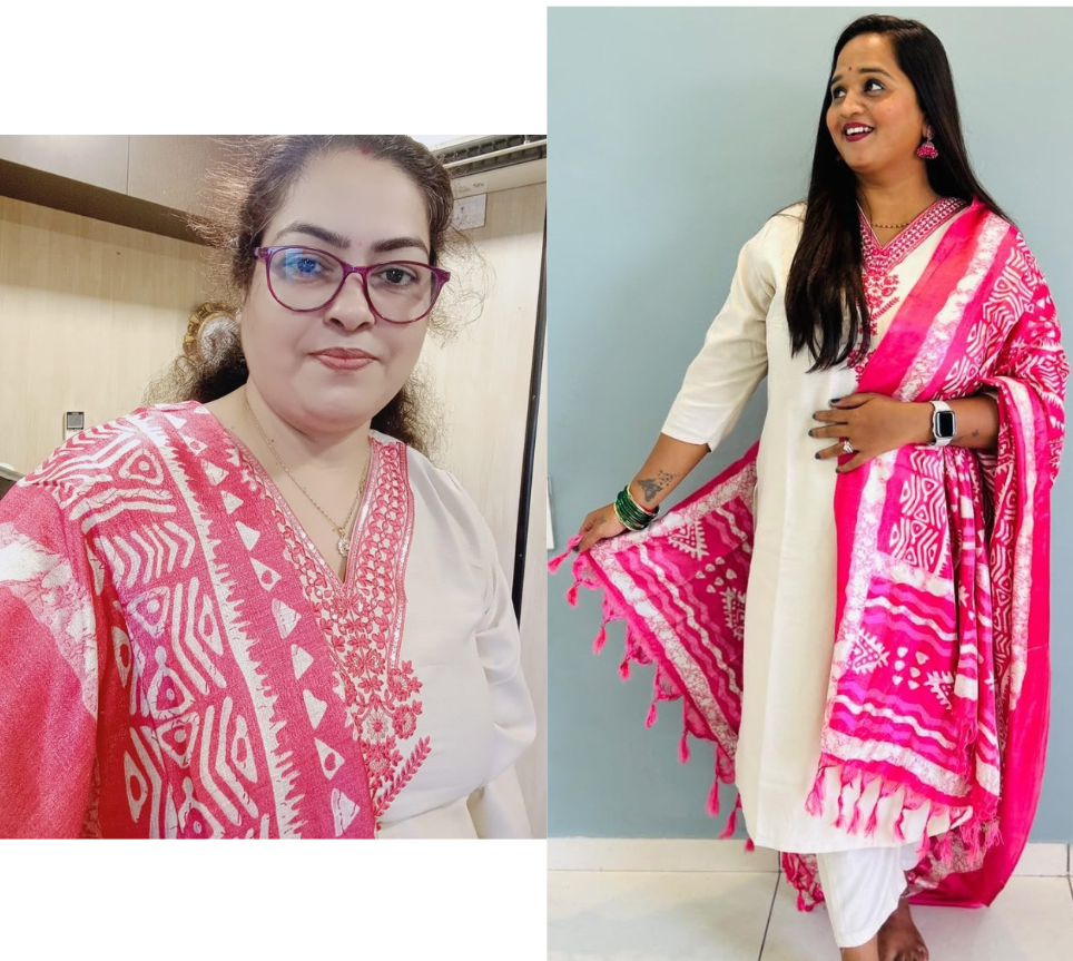Image of Pink Rayon Blend Kurta Set with Dupatta – Embroidered | 3-Piece Suit