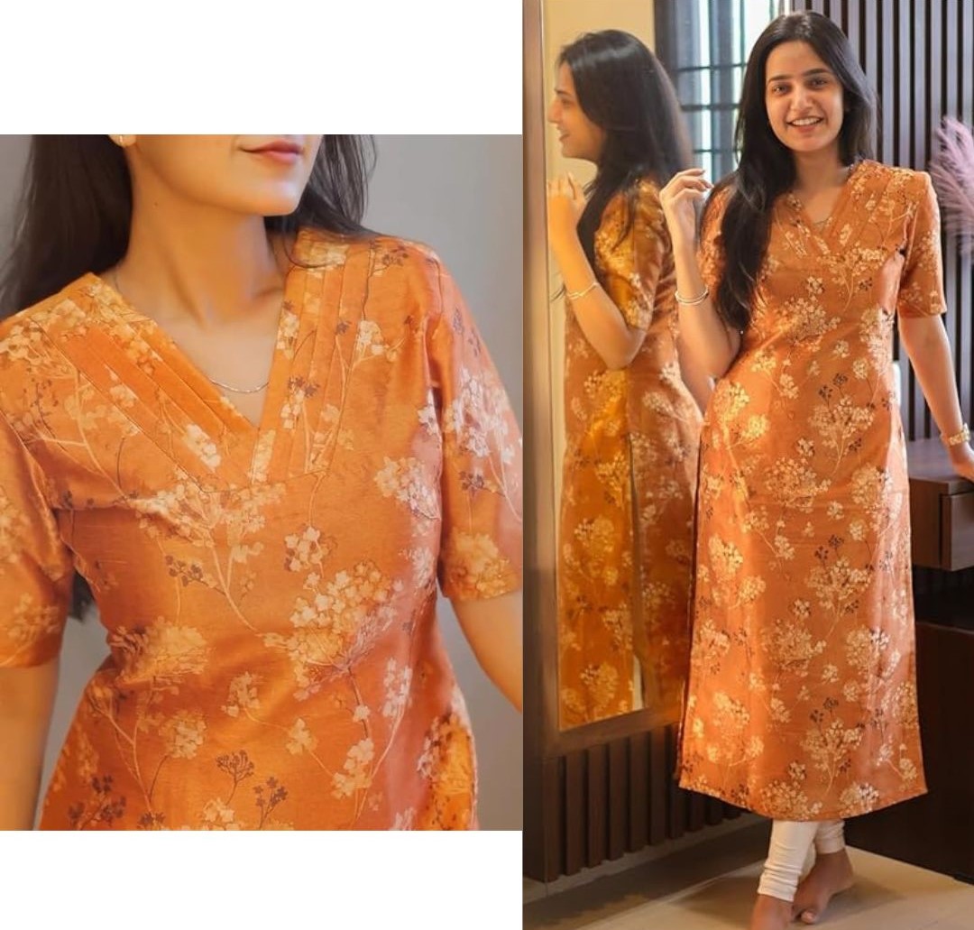 Image of Chanderi Kurti for Women – Fenta Color (Sun Fashion)